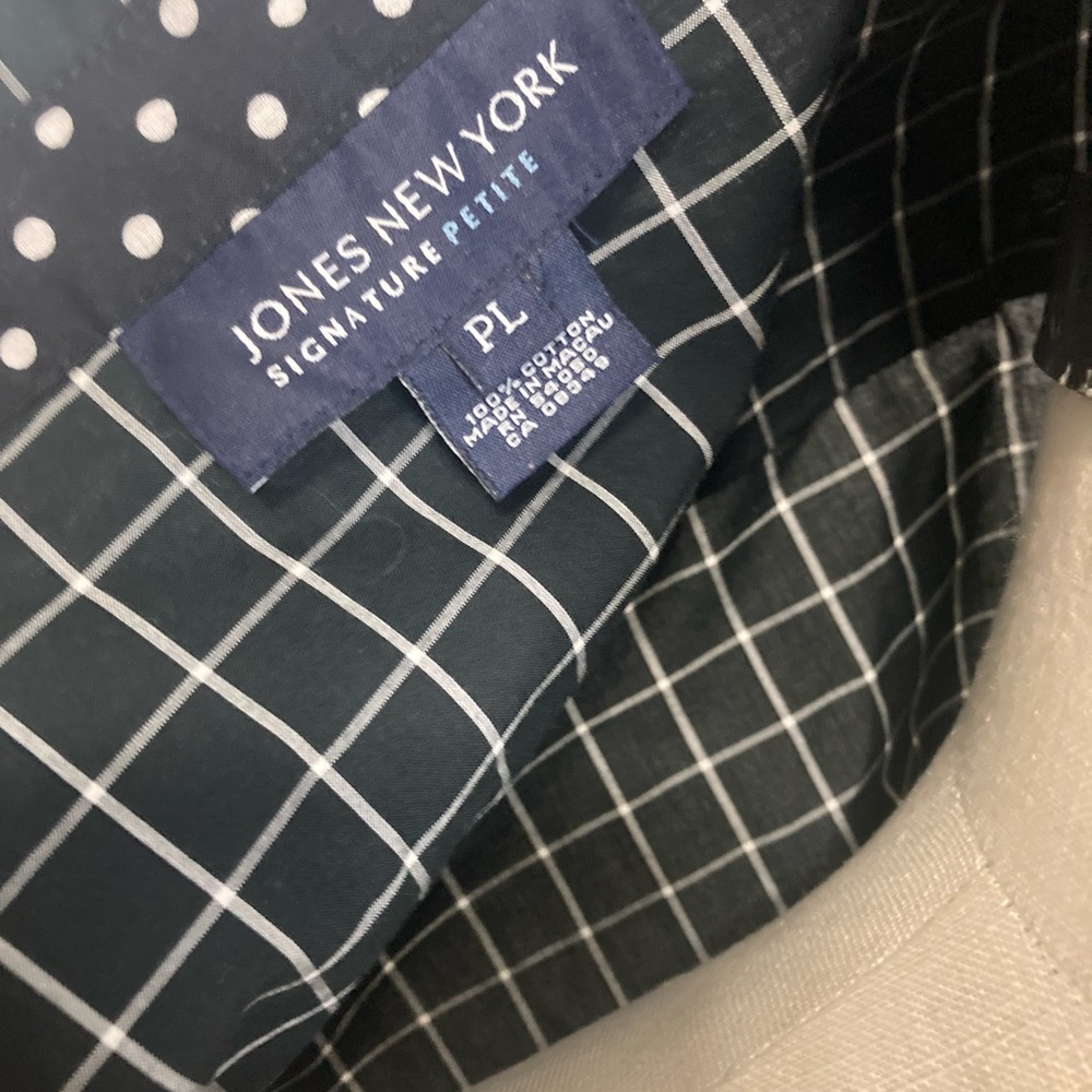 Vintage Cropped Grid Pattern Button Down Shirt - image 3